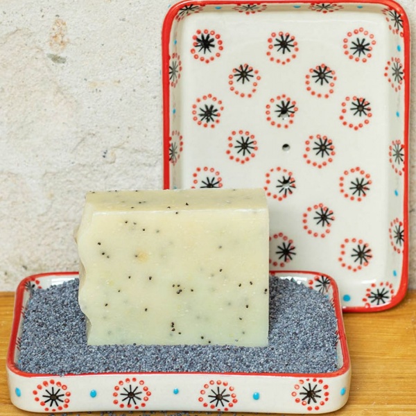 Ceramic Soap Dish - Rouge Retro